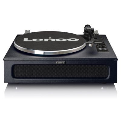 17. Lenco LS-430BK Plattenspieler mit Riemenantrieb, Schwarz