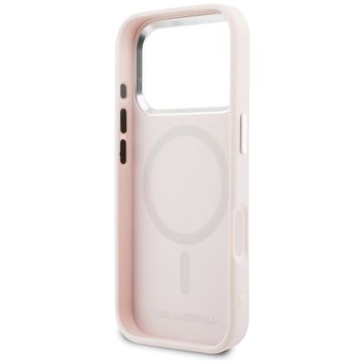 7. Karl Lagerfeld Point & Choupette Sketch MagSafe Hülle für iPhone 17 Pro Max – Pink