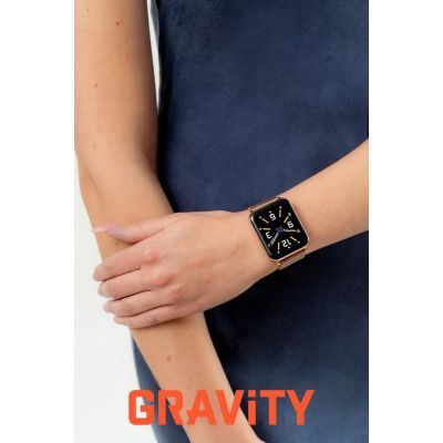 2. Smartwatch Gravity Roségold Lila 2 Armbänder GT17-3