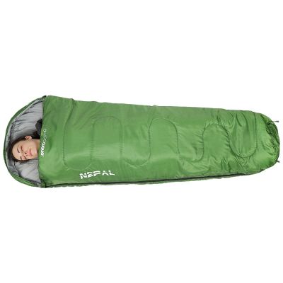 18. TOURISTEN-SCHLAFSACK NEPAL 210x80x50CM GREEN ENERO CAMP