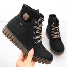 Wasserdichte schwarze Damen-Trekkingstiefeletten Rieker Y3433-00
