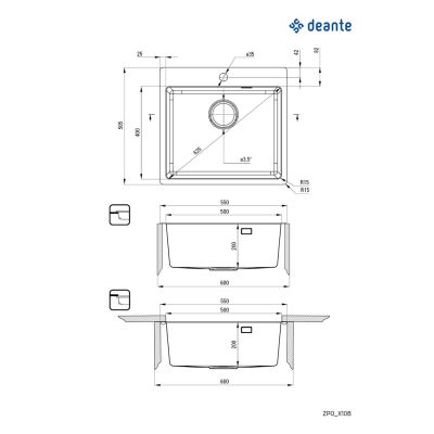 4. Deante Olfato ZPO010B Stahlspüle