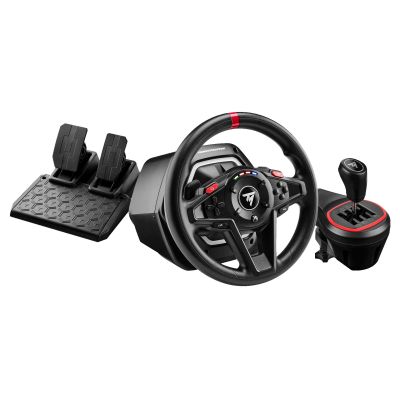 2. Thrustmaster T128 Schalthebel-Set, Lenkrad + Pedale, PC, Xbox, Handbremstaste, Ansichtstaste, Einstellungstaste, Richtungstasten, Menütaste, Share-Taste, Analog, 900°, kabelgebunden