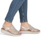 5. Beige gewebte Plateau-Sandalen für Damen, Rieker 69276-60