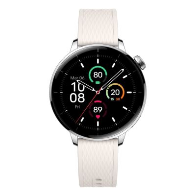 OnePlus Watch 3, 43 mm (3,35 cm / 1,32 Zoll) AMOLED-Display, digitaler Touchscreen (466 x 466 Pixel), Silber, Titan, WLAN, GPS