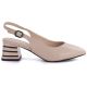 2. Damensandalen mit Zierabsätzen, beige, Vinceza 26-62285