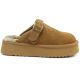 2. Damen-Flip-Flops aus Leder mit Plateausohle in Kamelbraun, Big Star UU274696