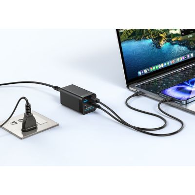 4. eSTUFF ES635200 Handy-Ladegerät Laptop Schwarz AC Schnellladung Intern