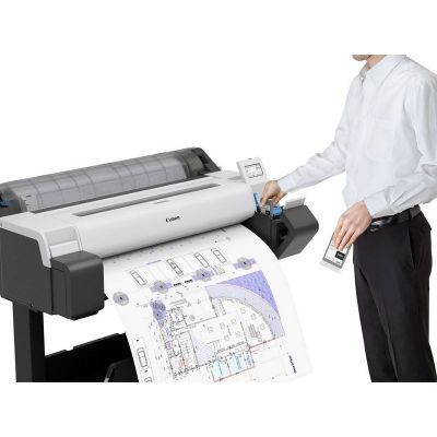 4. Canon imagePROGRAF TM-340 Großformatdrucker, WLAN, Bubblejet, Farbe, 2400 x 1200 dpi, A0 (841 x 1189 mm), LAN-Anschluss