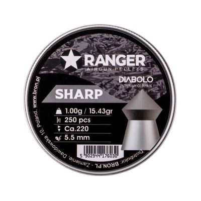 5. 5,5 mm RANGER Diabolo Sharp Point Pellets 250 Stk. 1,00 g