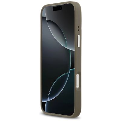 5. Guess Grained Big 4G Classic Logo Hülle für iPhone 17 Pro Max - Braun