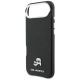 6. Karl Lagerfeld Karl & Choupette Head Pins Saffiano MagSafe Hülle für iPhone Air - Schwarz