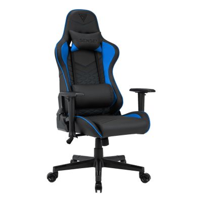3. SENSE7 Gaming-Stuhl, Schalensitz (mit Mulde), Schwarz, Blau
