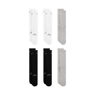 7. Nike Everyday Elevated Socken, 6 Paar, Weiß, Schwarz, Grau, HQ8021 903
