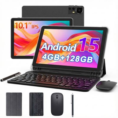 Extralink Tablet CP31 4 GB RAM + 128 GB Schwarz | Tablet | Android 15, 2 MP + 8 MP, 6000 mAh, 1280 x 800 Pixel, Tastatur, Maus, Stift