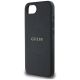6. Guess PU Grained Classic Logo Case mit MagSafe für iPhone 16e - Schwarz