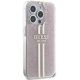 4. Guess IML 4G Gold Stripe Hülle für iPhone 14 Pro Max – Rosa