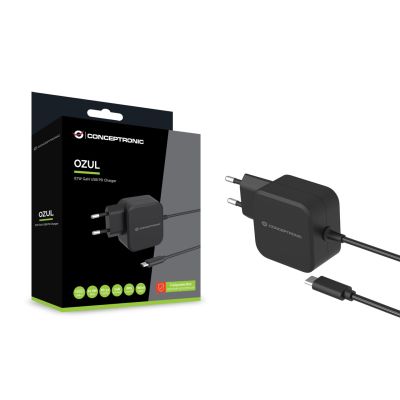 7. Conceptronic OZUL04BE Universelles Ladegerät für Mobilgeräte, Schwarz, AC-intern