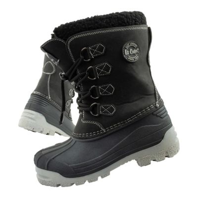 Lee Cooper Winterstiefel Kinder isolierte Schneestiefel für Jungen Schwarz
