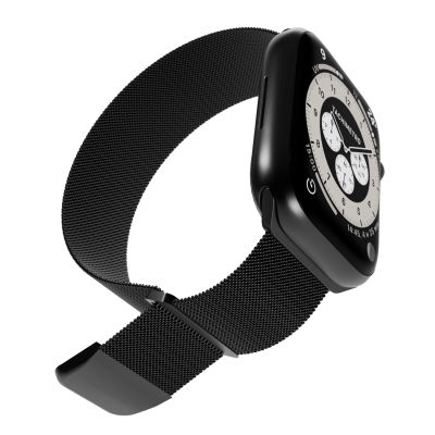 4. Puro 'MILANESE' Watch für Apple Watch 42-44-45-49m, schwarz