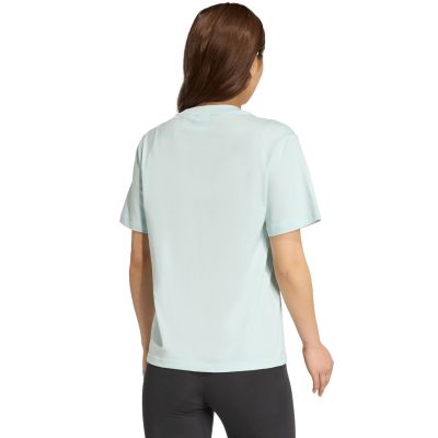 9. adidas Essentials Kleines Logo Baumwolle Hellblau Damen T-Shirt JY4965
