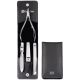 2. Reiseset ZWILLING Classic Inox 97438-004-0 – schwarzes Lederetui, 4-teilig – schwarz