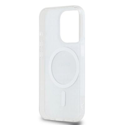 7. DKNY IML Mono & Stripe MagSafe Hülle für iPhone 15 Pro – Beige