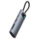 3. Baseus Metal Gleam 7in1 HDMI 4K 60Hz USB-C Hub / 3x USB 3.0 / USB-C PD / SD / microSD - Grau
