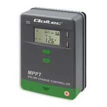 Qoltec MPPT-Solarladeregler mit Temperatursensor 20 A | 12 V / 24 V | LCD | 2 x USB | GEL | LiFePO4