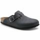 Birkenstock Boston Black Damen/Herren Clogs, geöltes Leder, schmale Slipper (0059463)