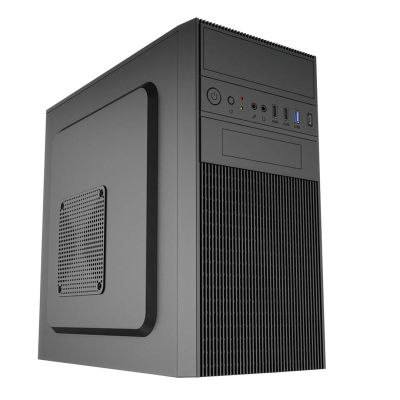 3. AKYGA Micro-Tower-ATX-Gehäuse mit USB-C-Anschluss AK19BK