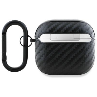 2. BMW Carbon Double Metal Logo Case für AirPods 4 - Schwarz