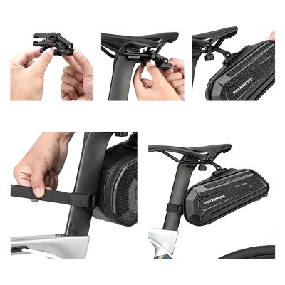 2. Rockbros B69 Fahrradsatteltasche 1,8l mit Easy-Release-System – Schwarz