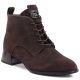 6. Damen-Ankle-Boots aus Leder mit hohem Absatz, Wildleder, dunkelbraun, Vinceza FIO27-67036