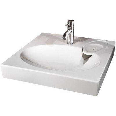 Waschbecken Claro + Siphon + Kleiderbügel 60 x 60 cm
