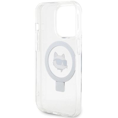 7. Karl Lagerfeld KLHMP15LHMRSCHH iPhone 15 Pro 6,1" weiß/weiß Hardcase Ring Stand Choupette Head MagSafe