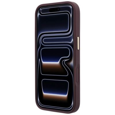 5. Guess Ring Stand 360 Grained Classic Logo MagSafe Hülle für iPhone 18 Pro Max / 17 Pro Max - Burgunderrot
