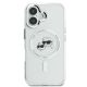 3. Karl Lagerfeld IML Metal Karl&Choupette Head MagSafe Hülle für iPhone 16 - Weiß
