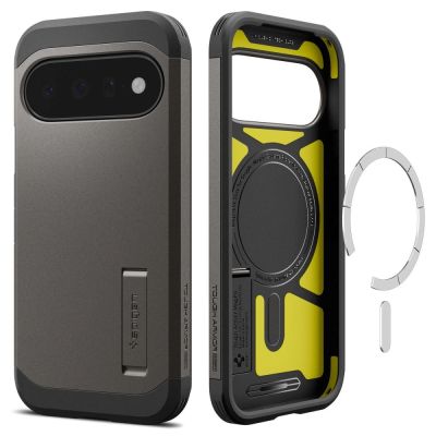 3. Spigen Tough Armor Mag MagSafe Hülle für Google Pixel 11 – Dunkelgrau
