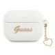 Guess GUAPLSCHSH AirPods Pro Cover weiß/weiß Silicone Charm Heart Collection
