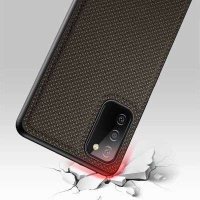 6. Dux Ducis Fino schutzhülle hülle mit Nylonmaterial überzogen für Samsung Galaxy A03s grün