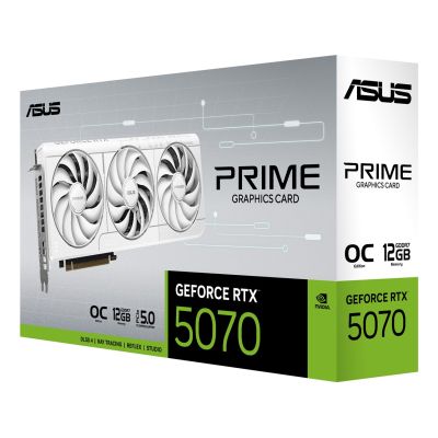 10. ASUS Prime RTX5070-O12G-WHITE Grafikkarte NVIDIA GeForce RTX 5070 12GB GDDR7 90YV0M19-M0NA00