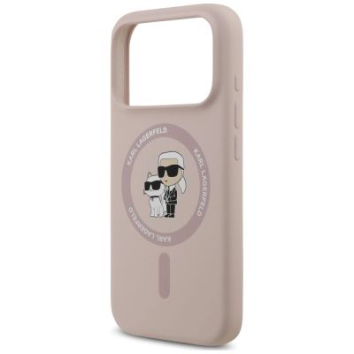 6. Karl Lagerfeld Silicone Karl&Choupette Ring MagSafe Hülle für iPhone 18 Pro / 17 Pro – Schwarz