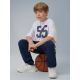 Locker geschnittenes Jungen-T-Shirt mit Aufdruck 4F 4FJRSS26TTSHM3786-10S