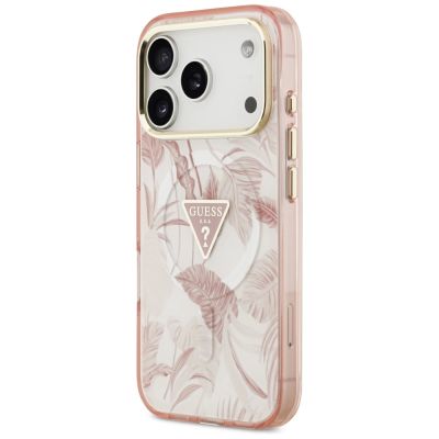 2. Guess Jungle Tonal Triangle MagSafe Hülle für iPhone 17 Pro Max – Pink