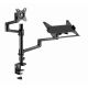 13. GEMBIRD Verstellbarer Schreibtischarm/Monitorhalterung + Notebookständer 17-32 Zoll, VESA 100x100 mm, bis zu 8 kg