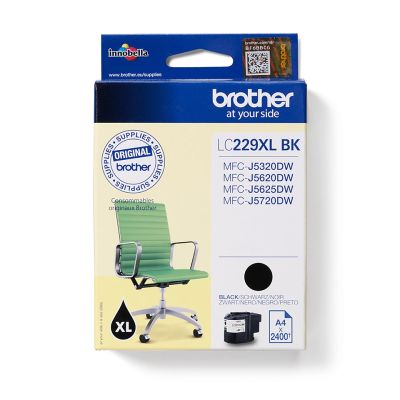 4. Brother LC-229XLBK Tintenpatrone, 1 Stück, Original Schwarz