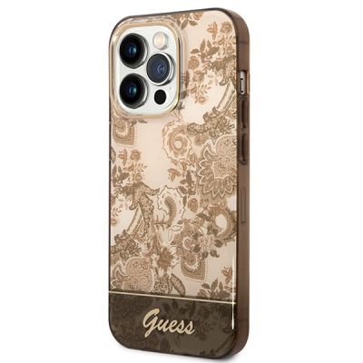 2. Guess GUHCP14LHGPLHC iPhone 14 Pro 6.1" Ocker Hardcase Porcelain Collection