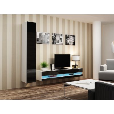 2. TV-Schrank VIGO NEU '180' 30/180/40 weiß/schwarz flach