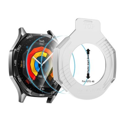 2. Tech-Protect Easy Set+ 2er-Pack Panzerglas für Huawei Watch GT 5 46 mm - Transparent